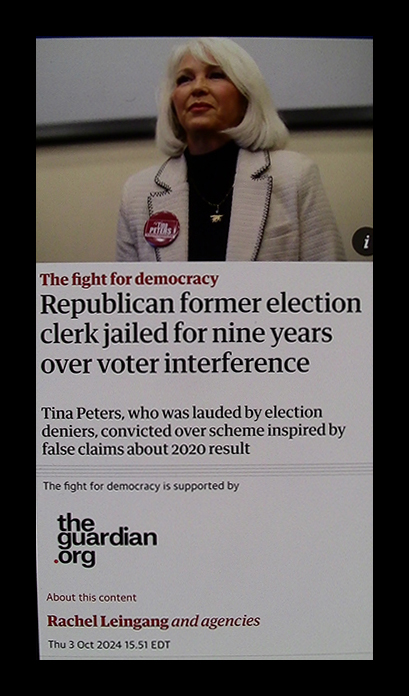 Tina Peters, 9 years for investigating election fraud (192K)